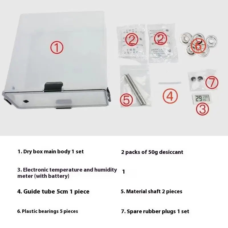 Professional 3D Printing Set: DIY Tools, Real-Time Monitored Filament Dryer Box, and Storage Holder