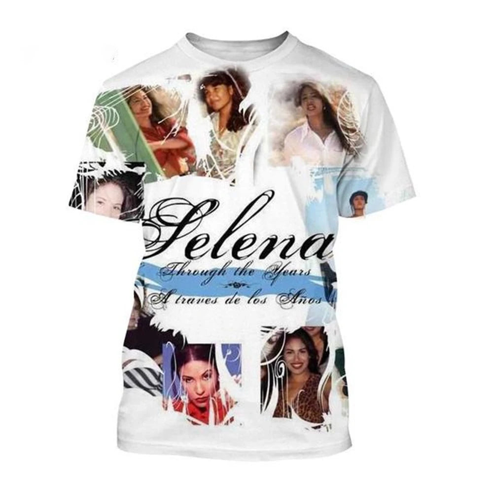 2024 3D Printing Funny Selena Quintanilla Graphic T-Shirt Fashion Unisex Harajuku Style Casual Round Neck Short Sleeve Kid Top