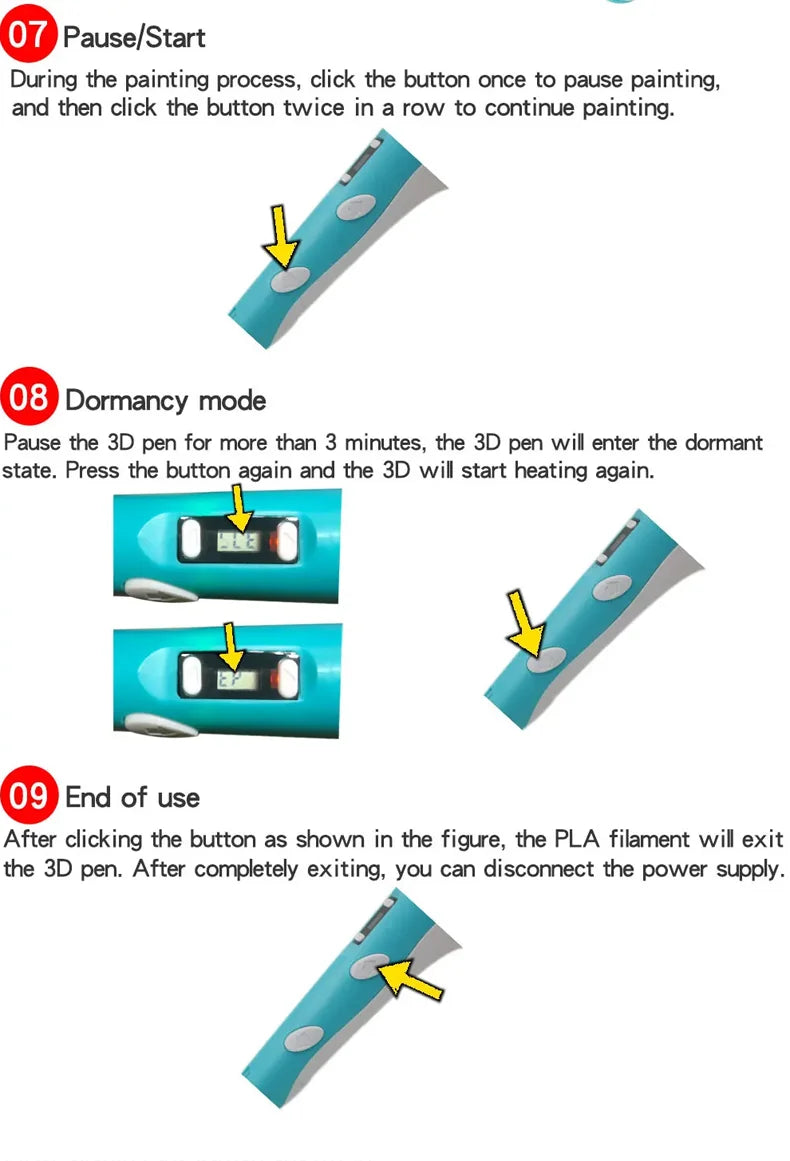 3D Printing Pen DIY Three-dimensional Painting Children Toys Fun Camouflage With LCD Screen Compatible PLA Filament Toys Gift