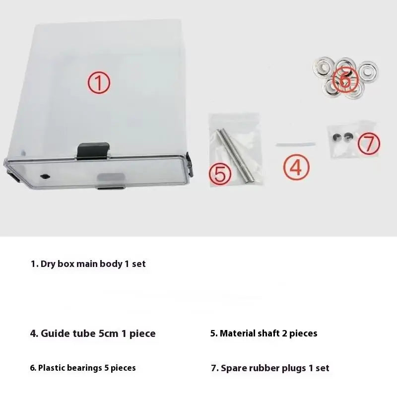 Professional 3D Printing Set: DIY Tools, Real-Time Monitored Filament Dryer Box, and Storage Holder
