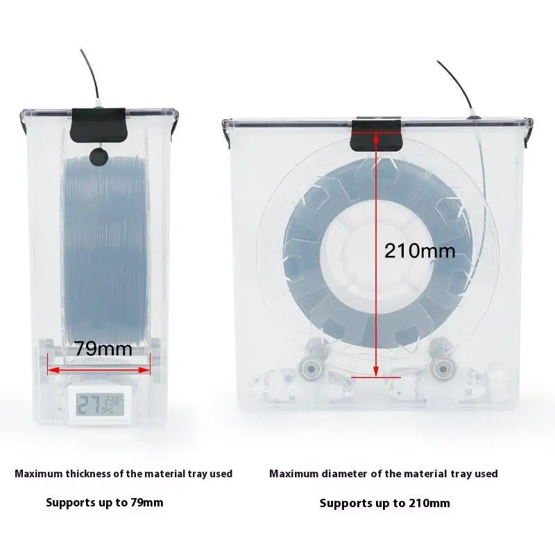 Professional 3D Printing Set: DIY Tools, Real-Time Monitored Filament Dryer Box, and Storage Holder