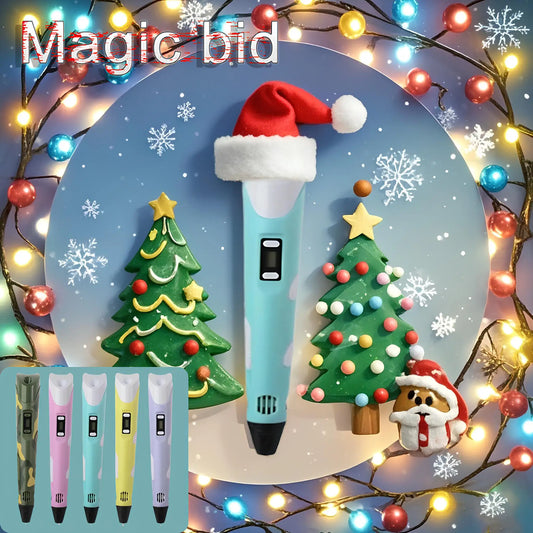 3D Printing Pen DIY Three-dimensional Painting Children Toys Fun Camouflage With LCD Screen Compatible PLA Filament Toys Gift