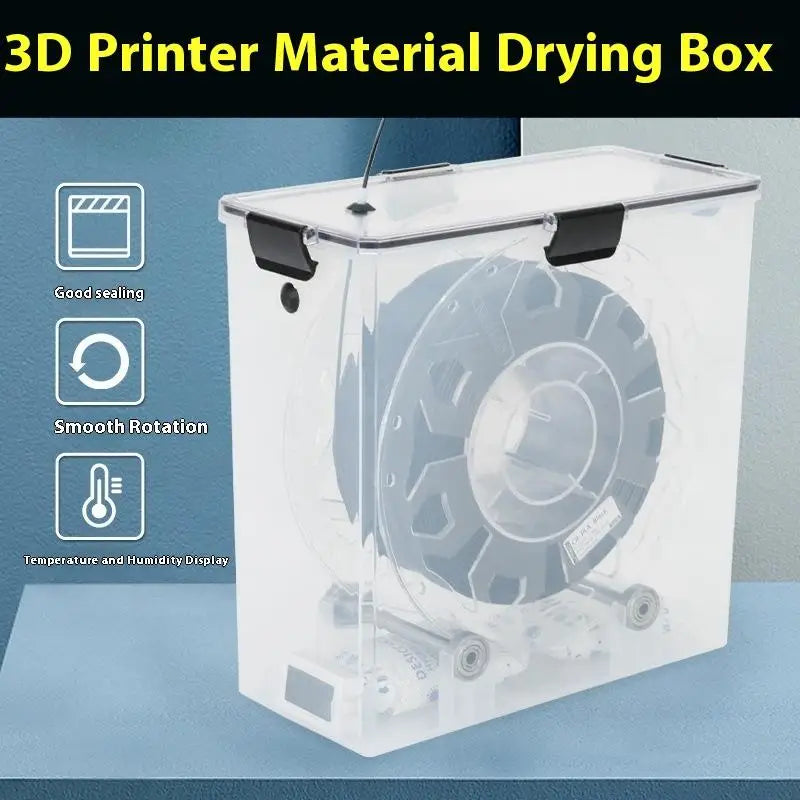 Professional 3D Printing Set: DIY Tools, Real-Time Monitored Filament Dryer Box, and Storage Holder