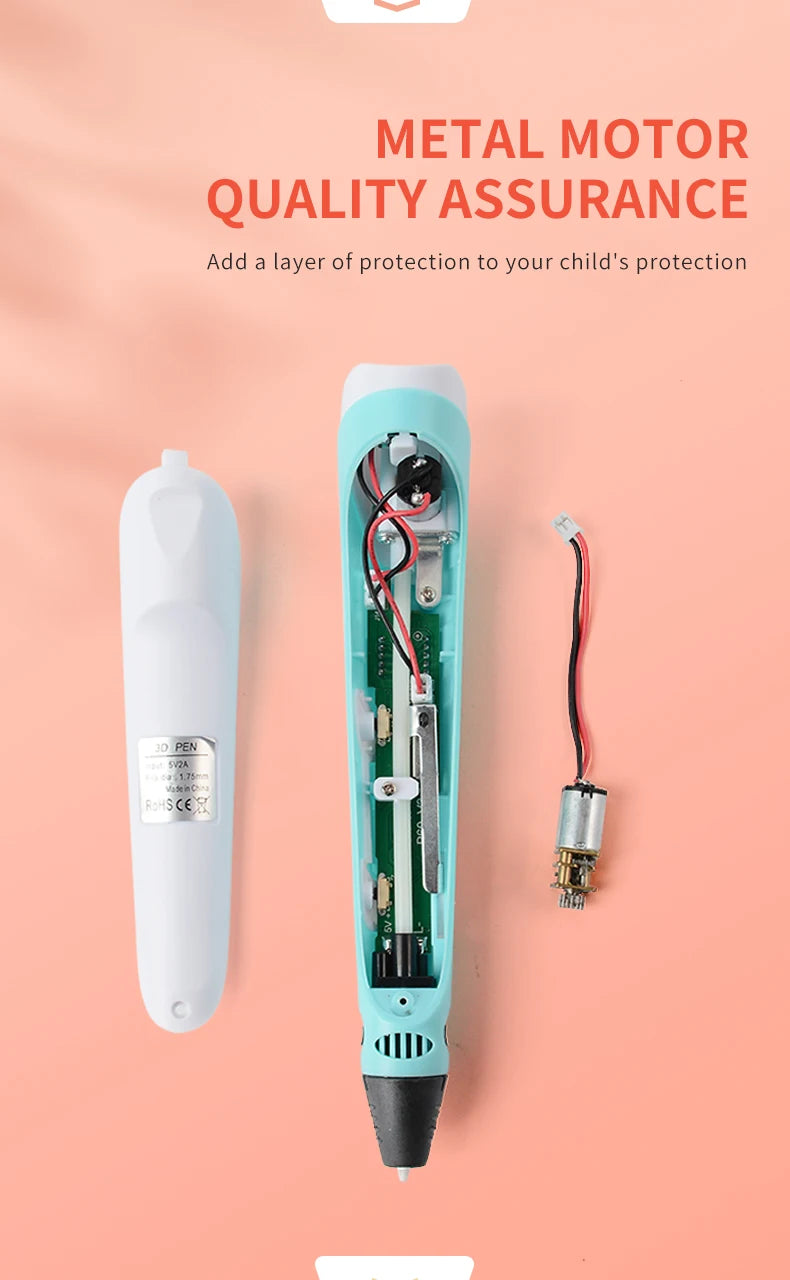 3D Printing Pen DIY Three-dimensional Painting Children Toys Fun Camouflage With LCD Screen Compatible PLA Filament Toys Gift
