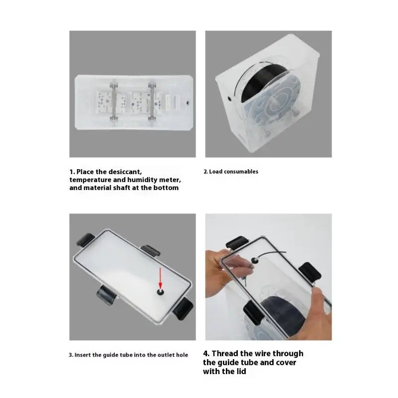 Professional 3D Printing Set: DIY Tools, Real-Time Monitored Filament Dryer Box, and Storage Holder
