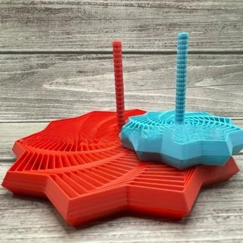 3D Printing Expanded Sensory Fidget Star Model Visual Illusion Hexagon Whirling Spiral Ornaments Stress Relief Board Game